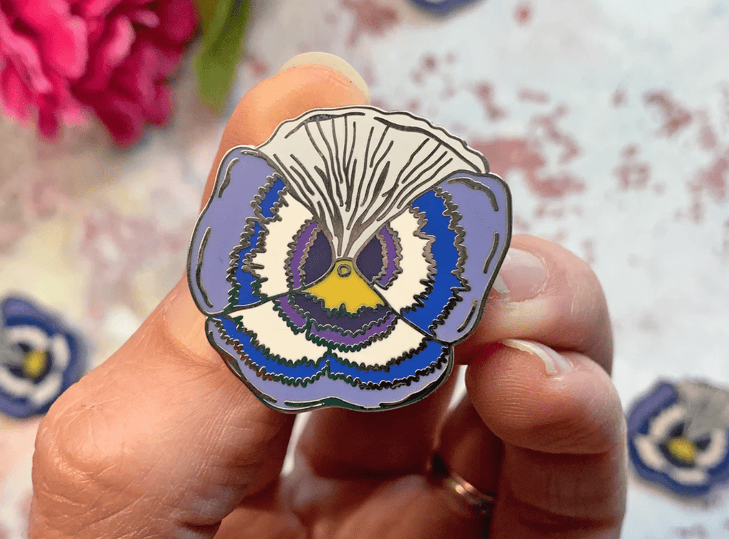 Pansy Enamel Pin Badge