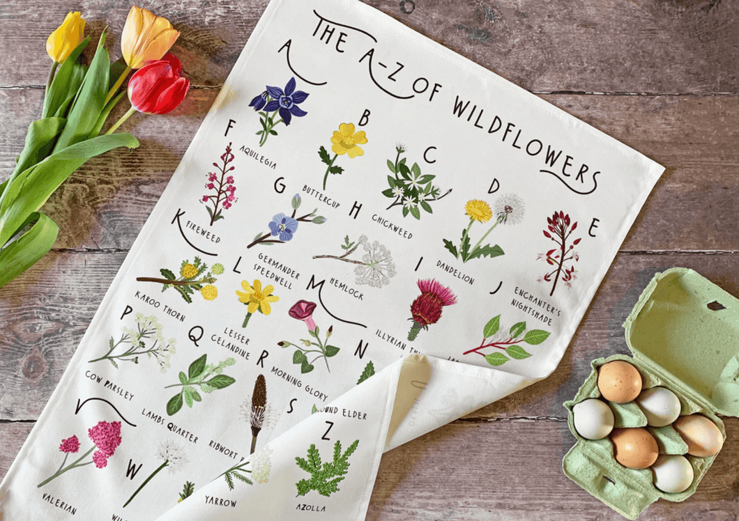 Wild Flowers Tea Towel