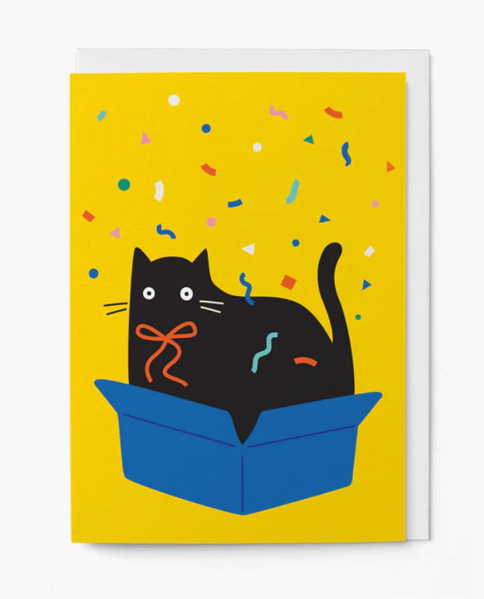 Cat in a box card