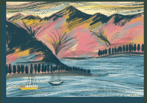 Queenstown Landscape lake card
