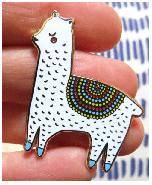 Llama Enamel Pin Badge