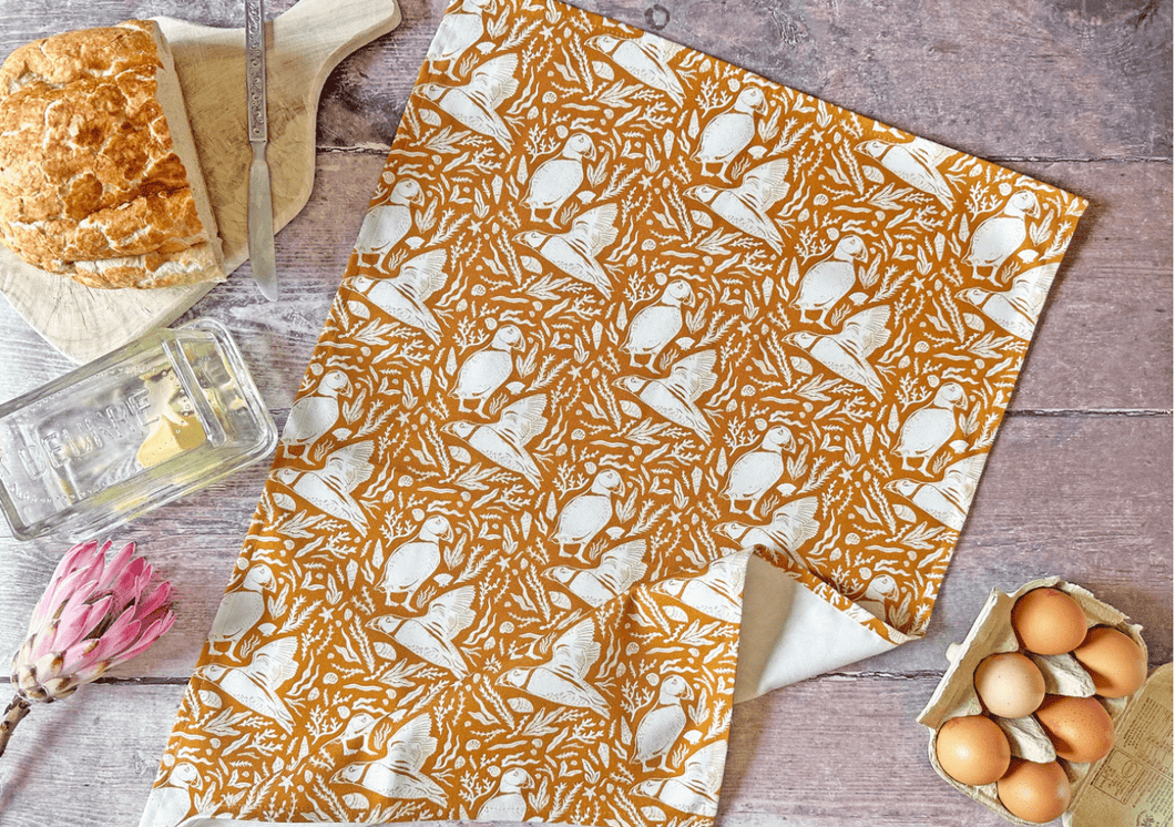 Puffin Tea Towel