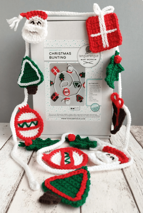 Christmas Bunting Crochet Kit Set