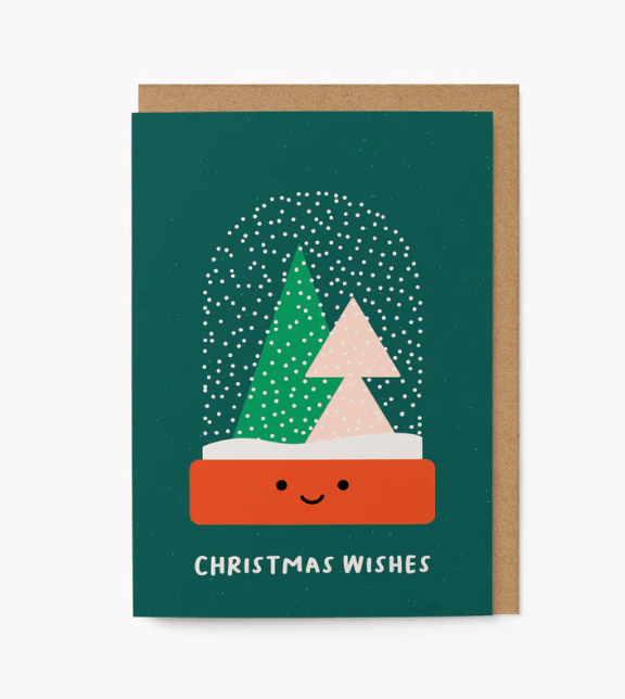 Xmas wishes snowglobe card