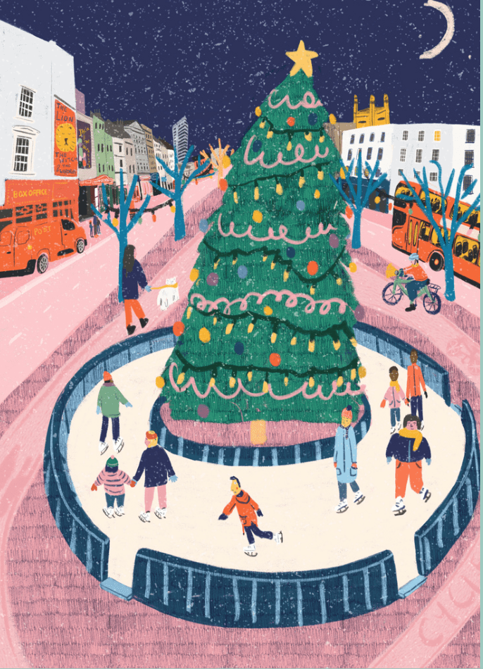 Iceskating harbourside card