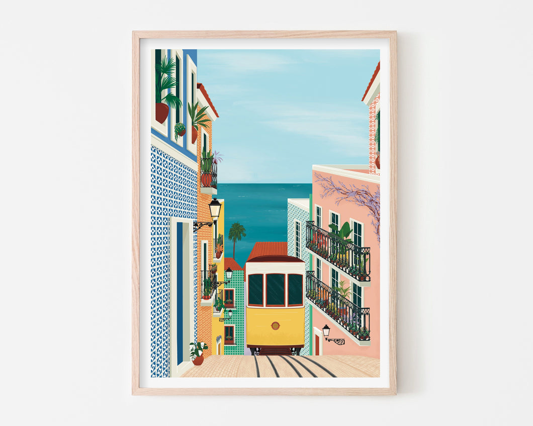 Lisbon Tram Digital Print
