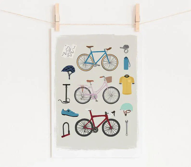 Cycling Print A4