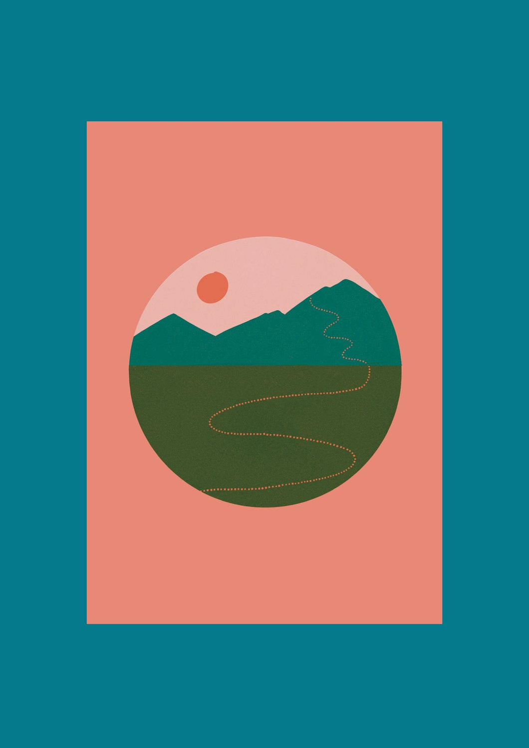Mountain Sun A4 Print