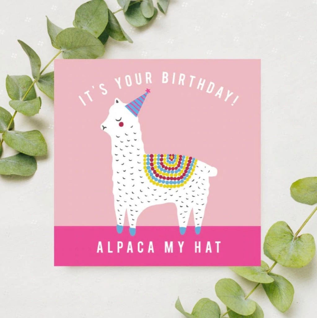Alpaca My Hat Birthday Card