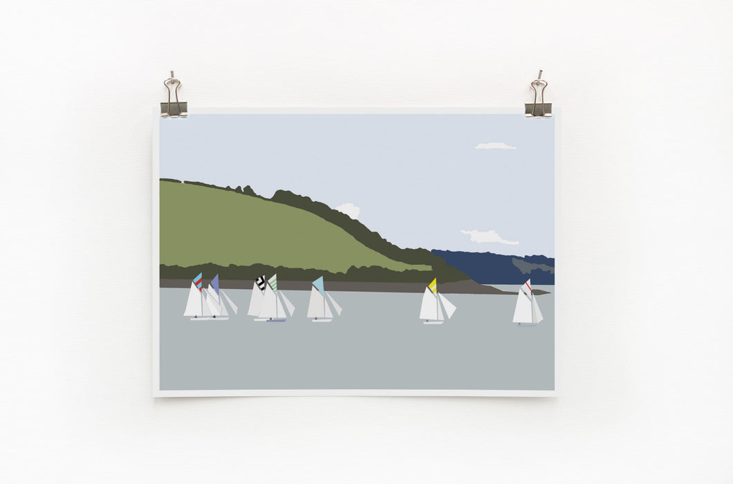 Falmouth Sailing Boats A4 Print