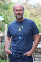 Load image into Gallery viewer, Double Espresso denim blue T-shirt
