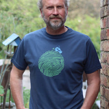 Load image into Gallery viewer, Earth Rover T-shirt, blue denim

