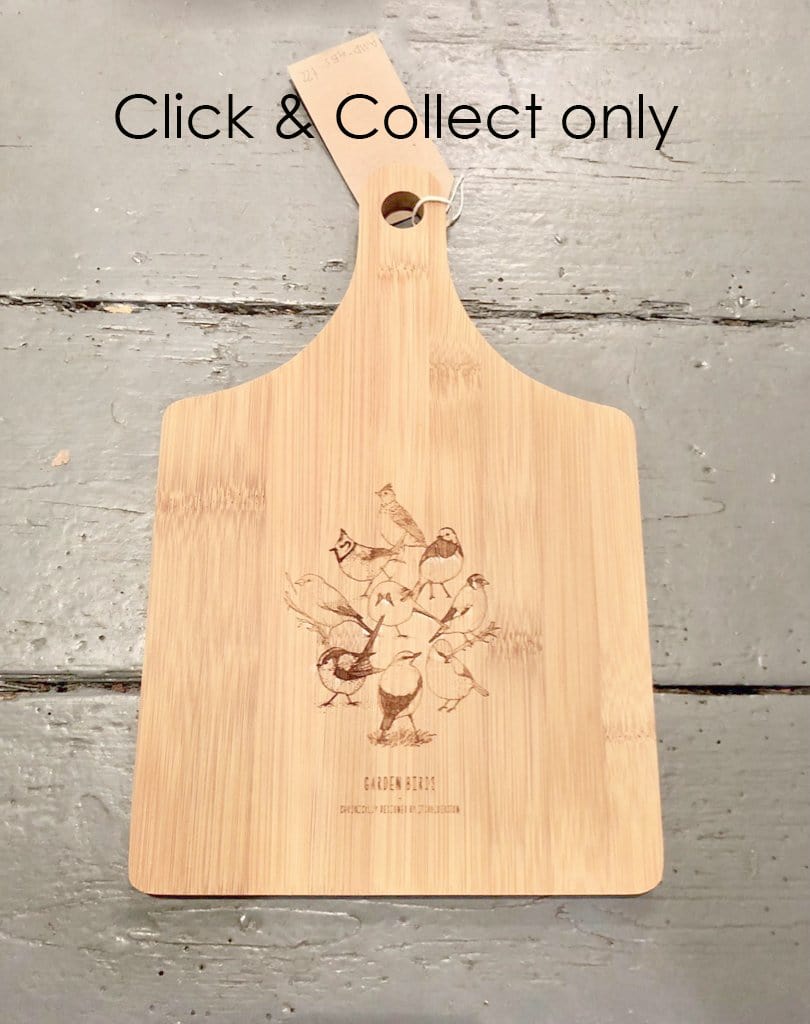 Garden Birds bamboo chopping board - Square