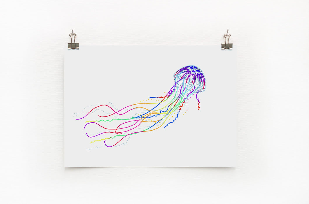 Jellyfish A4 Print