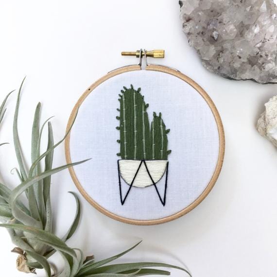 Cactus Embroidery Hoop