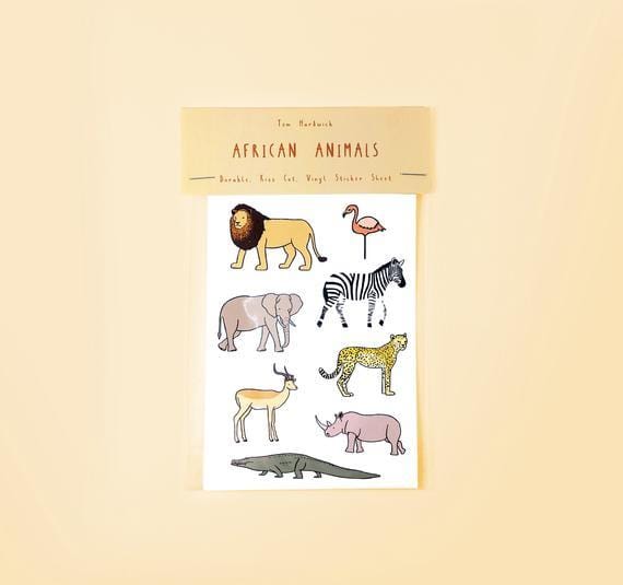 African Animals Sticker Packs