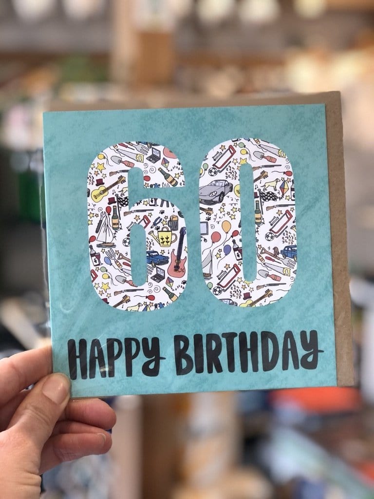 60th Birthday Card - Green