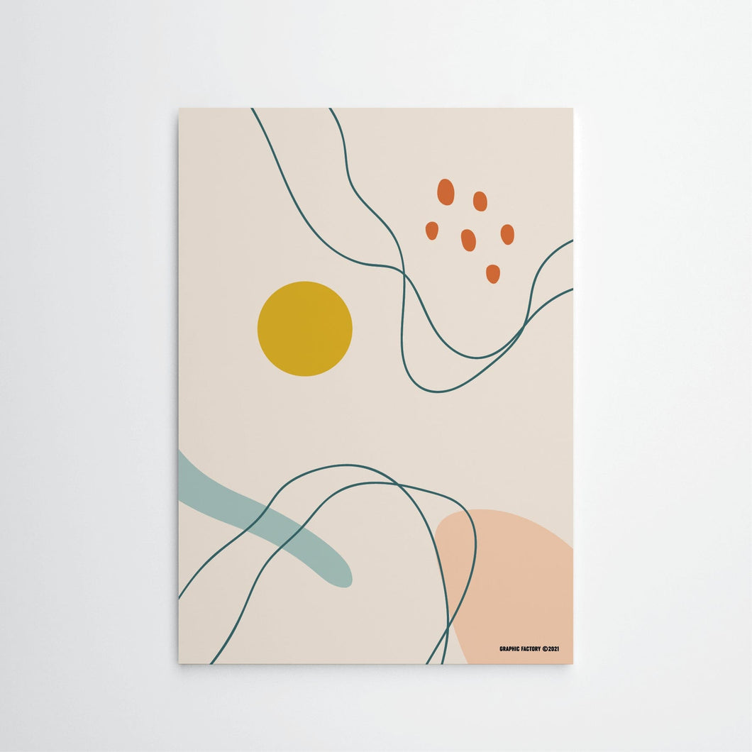 Abstract lines print - unframed