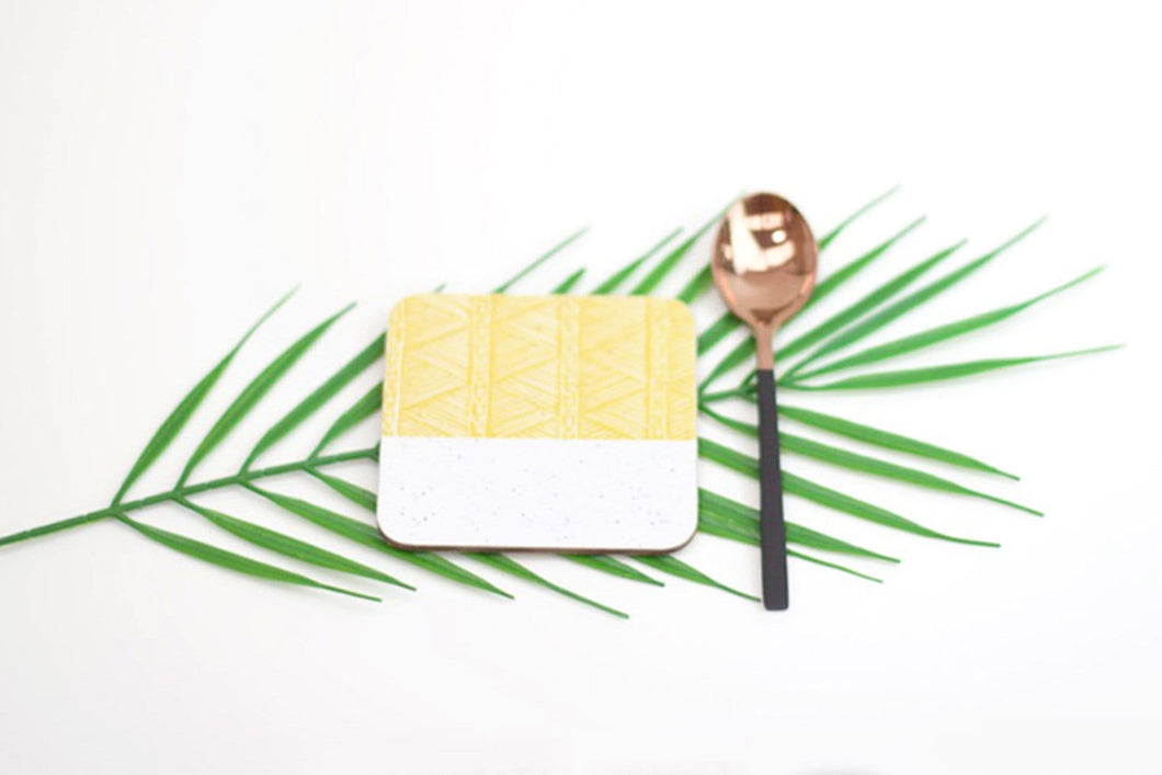 Sand Sgraffito Style Coaster