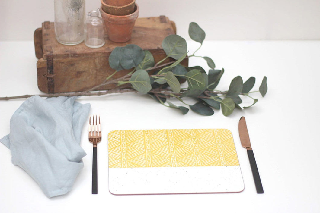 Sand Sgraffito Styel Placemats