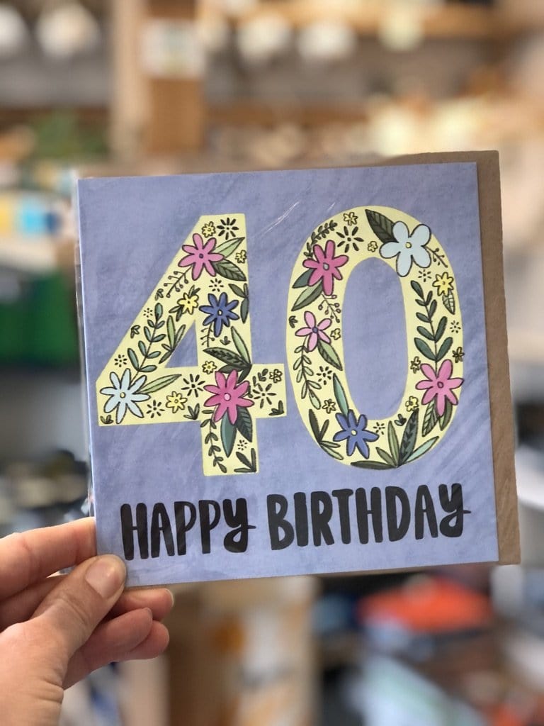 40th Birthday Card - Blue