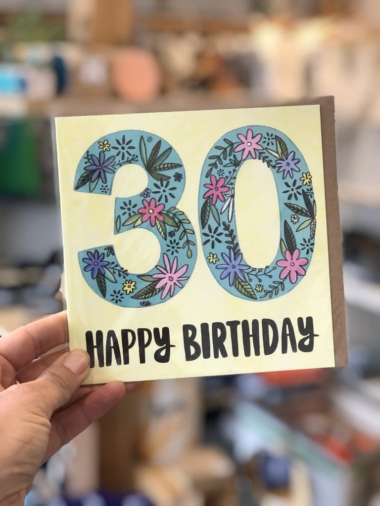 30th Birthday Card - Yellow