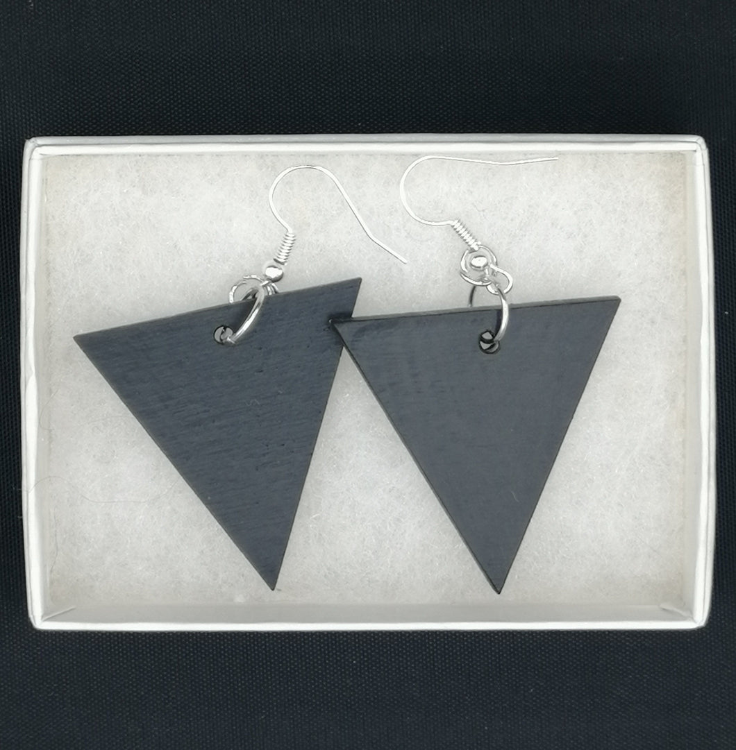 Triangle Flash Earrings - Black