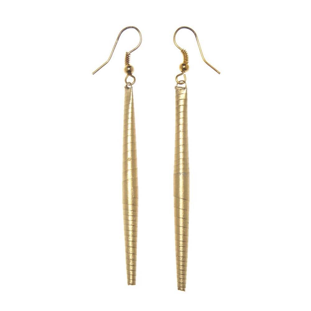Paper Bead Earring All Gold