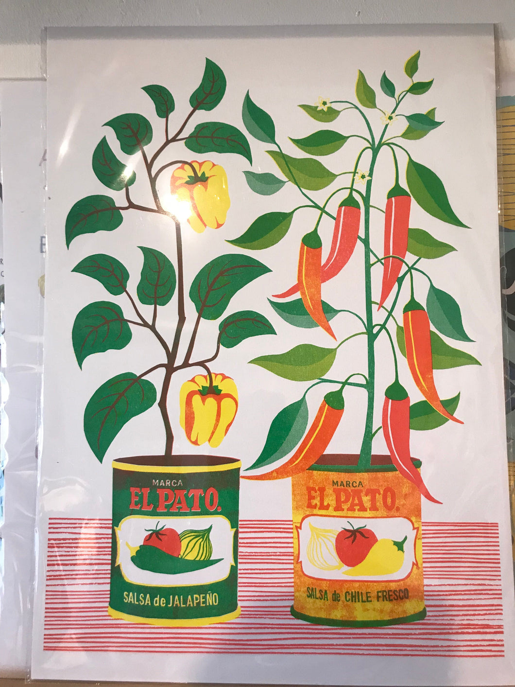 Chilli Peppers Risograph Print - A3