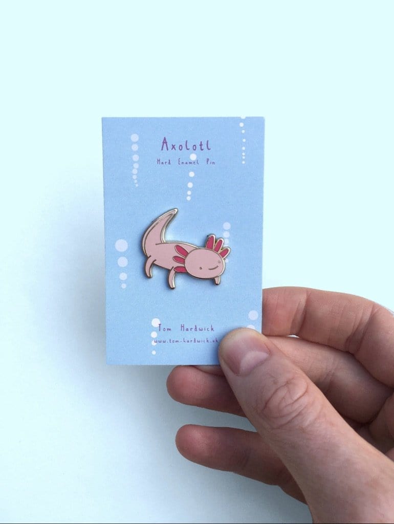 Axolotl Enamel Pin