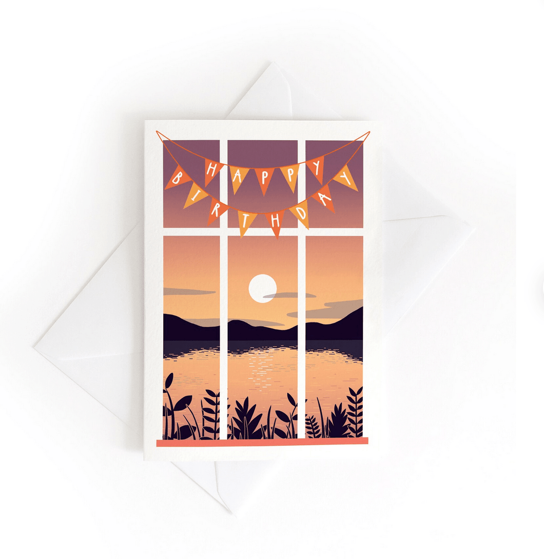 Sunset Birthday Card