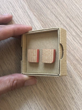 Load image into Gallery viewer, Orange Edge Studs
