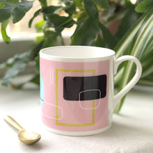 Load image into Gallery viewer, Pink Abstract Painting Bone China Mug
