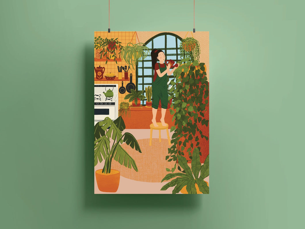 Plant Kitchen  Print - A4