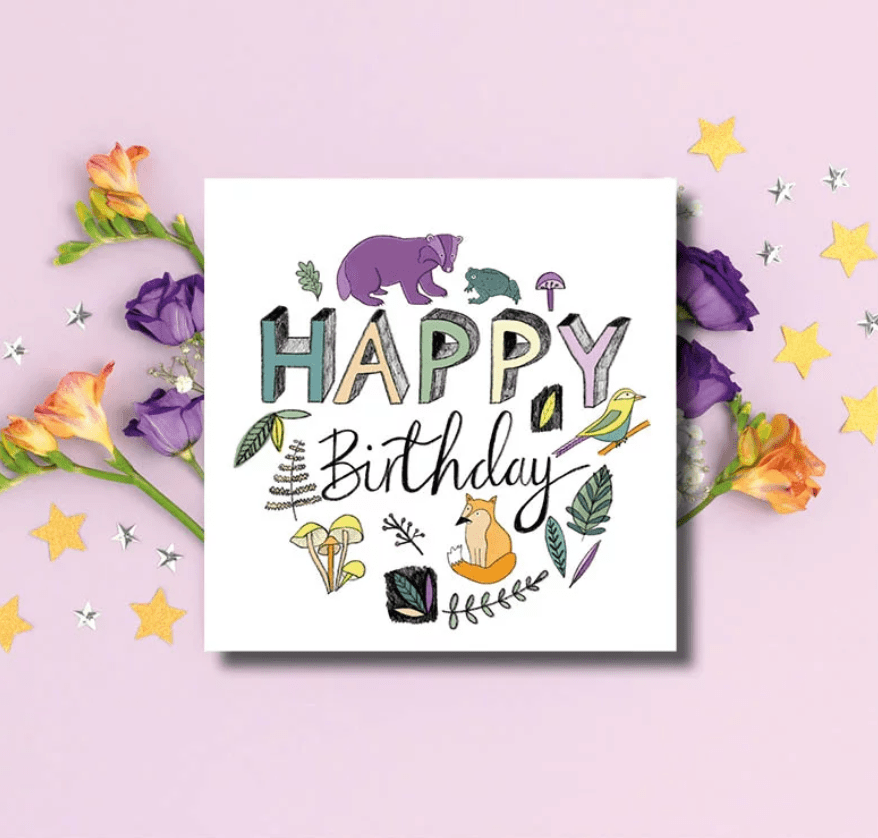 Happy Birthday - Woodland