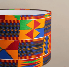 Load image into Gallery viewer, African Wax Print Lampshade - Regal kente
