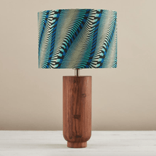 Load image into Gallery viewer, African Wax Print Lampshade - Wavy Blue
