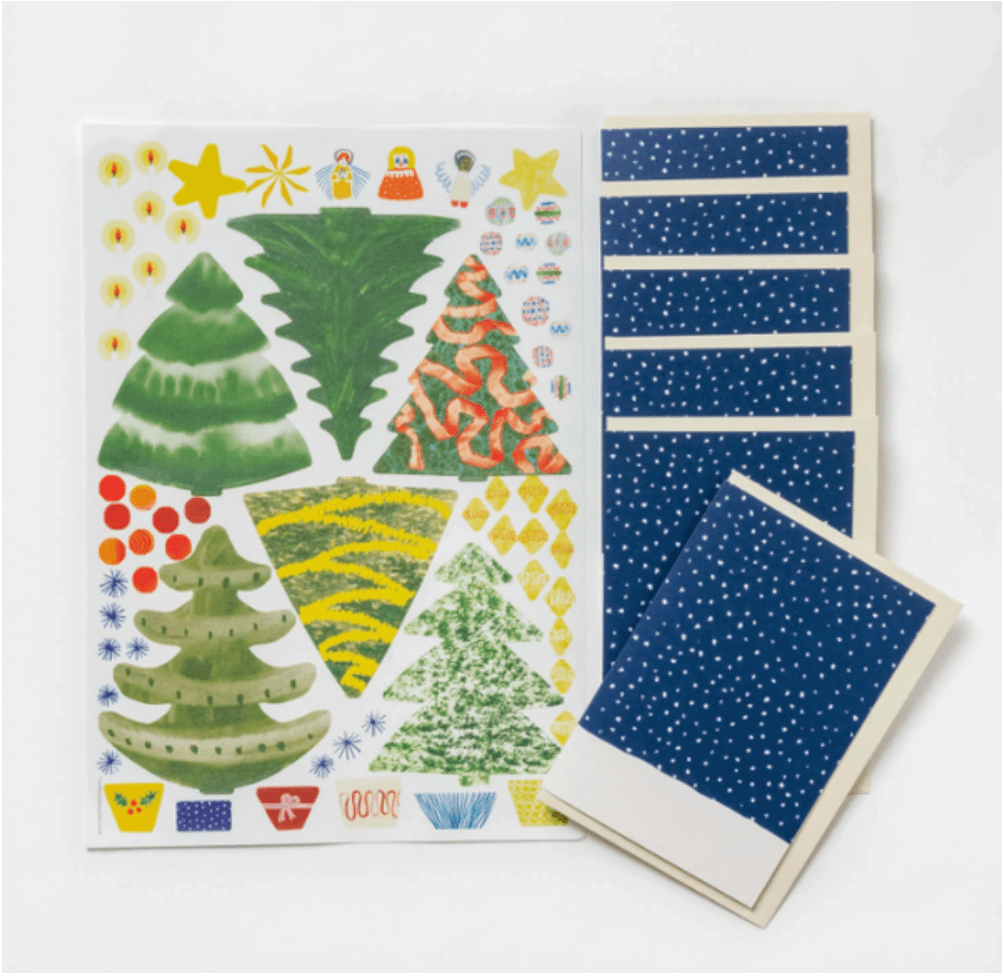 Make your own Christmas cards: Christmas Tree Set (pack of 6)