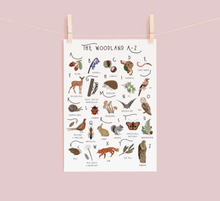 Load image into Gallery viewer, A-Z of Woodland Print
