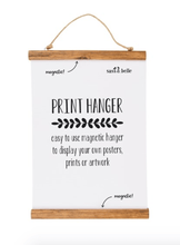 Load image into Gallery viewer, A3 (Portrait) or A4 Landscape Fir Wood Magnetic Poster Hanger
