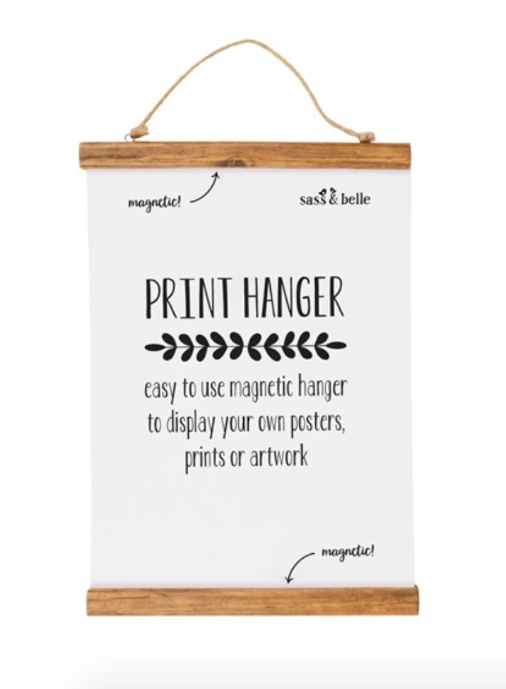 A3 (Portrait) or A4 Landscape Fir Wood Magnetic Poster Hanger