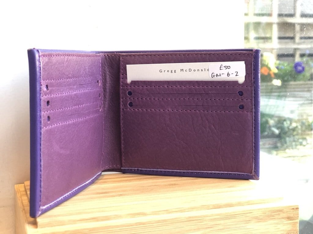 Purple nappa / purple lining 6 Cards wallet