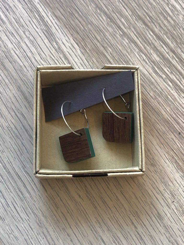 Green Verdigris Edge Hoops