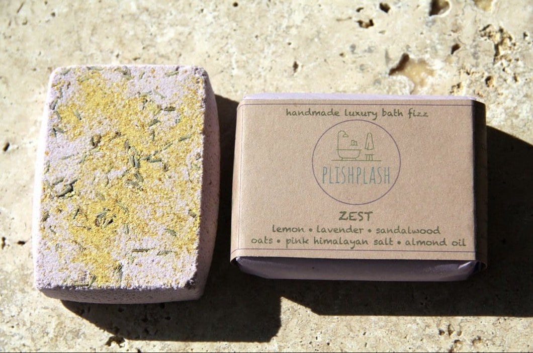 Zest Luxury Bath Fizz - Lemon, Lavender & Sandalwood