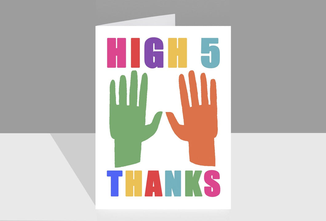 High 5 Thank You Card