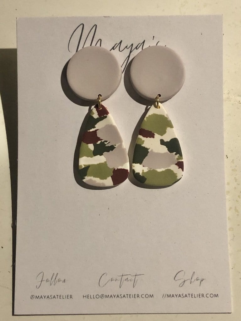 Lucy: Summer Camouflage earrings