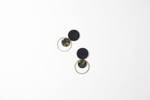 Load image into Gallery viewer, ANGELA: Green Black &amp; Gold earrings
