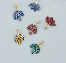 Load image into Gallery viewer, Red Rustling Leaves Hoop Earrings
