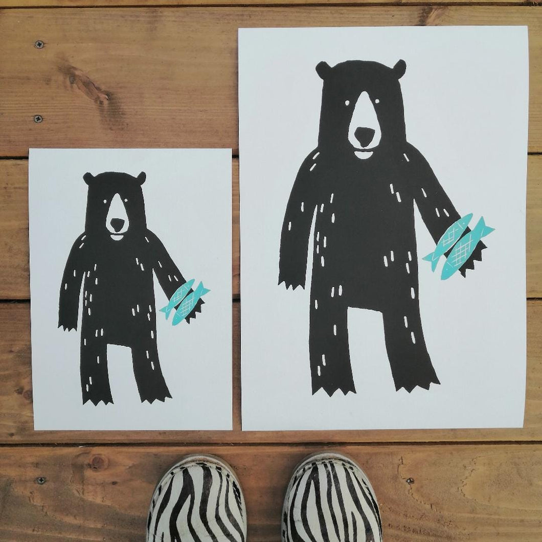 Brown Bear Print - A4 & A3