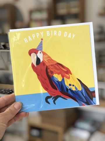 Happy Bird Day Parrot Card